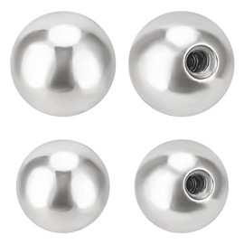 Beebeecraft 3~4mm Screw Ball Backings 925 Sterling Silver Round Ball Earring Stoppers Post Studs for Earring Piercing Supply Findings