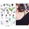X-Ray Flower Tattoos Flower Tattoos Temporary Tattoos 5 Sheets Set