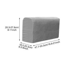 Anwangda Armrest Covers, Thickened Soft Non-Slip Furniture Protector, 2pcs/pack, Armrest Protector for Chair Sofa Couch (Light Grey)