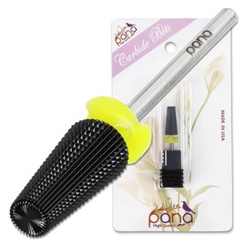 PANA Nail Carbide 5 IN 1 Bit Bi-directional rotation for both left and right hand Quickly removes acrylic or hard gel 332 Inch Shank Mani Art Drill Machine Fine F Silver, Extra Fine - XF, Black, 1 Piece / PANA 네일 카바이드 5 IN 1 비트 왼손과 오른손 모두 양방향 회전 사용 아크릴 또는 하드 젤 빠르게 제거 332인치 생크 매니 아트 드릴 머신 파인 F 실버, Extra Fine - XF, Black, 1개