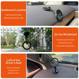 @utos Folding Magnetic Phone Holder for Car Dashboard 360° Rotation, for MagSafe Car Phone Mount, Strong Magnets Car Mount Hands Phone Holders for Your Car Dashboard