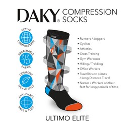 DAKY Compression Socks | Athletic Socks | Sports Compression for Men & Women