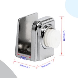 Aopin Glass Shelf Bracket, Adjustable Glass Clips Glass Clamp Brackets, Polished Finish Zinc Alloy, for 5-8 mm / 0.19-0.3 inch Thickness Wooden/Acrylic/Glass Shelf, Silver, 2 PCS