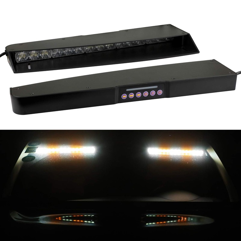 ASPL Visor lights bar 2-15 LED 29 Flash Patterns Interior