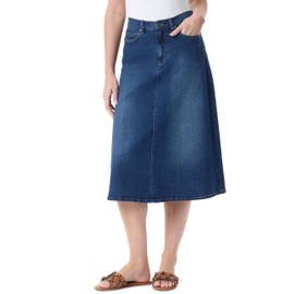 Gloria Vanderbilt Women's High Waist 5-Pocket Zip Front Skirt Standard, Prato