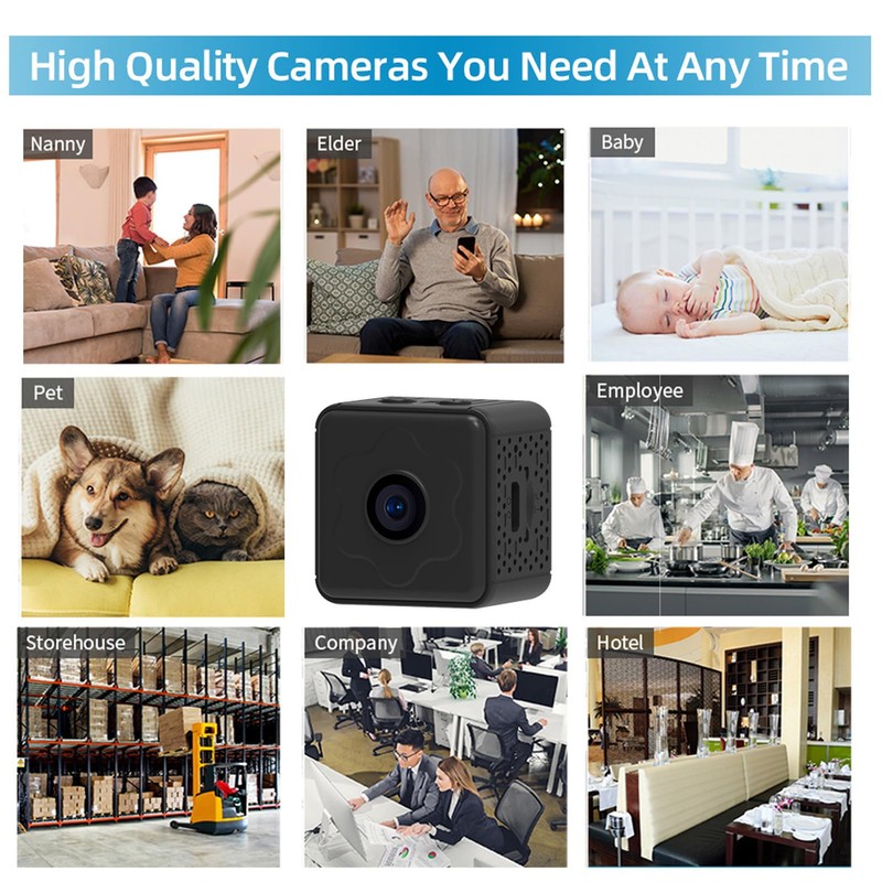 Cordless Wi Fi Small Camera, Indoor Security Camera with Phone