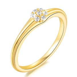 ODIHUI 14K Gold Rings for Women Gold Wedding Rings for Women Gold Non Tarnish Rings A Lightweight Luxury Love Story in Gold Promise Rings 5-9 (6)