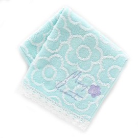 MARY QUANT 192005-1202-02 Women's Towel Handkerchief, Blue, 9.8 inches (25 cm), Handkerchief Towel, Hand Towel, Women's
