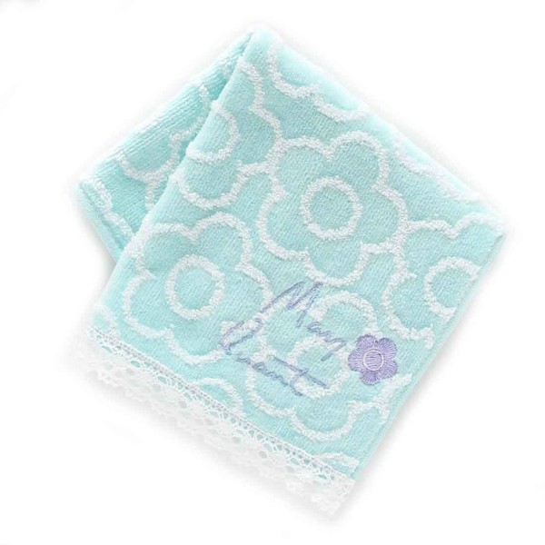 MARY QUANT 192005-1202-02 Women's Towel Handkerchief, Blue, 9.8 inches (25 cm), Handkerchief Towel, Hand Towel, Women's