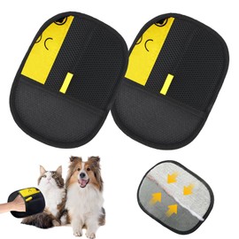 COLEESON Pet Hair Removal Glove for Cats & Dogs, 2Pcs Double Sided Pet Grooming Gloves, Dog Washing Gloves, Cat Grooming Glove, Efficient Grooming Gloves for Pet Hair (A)