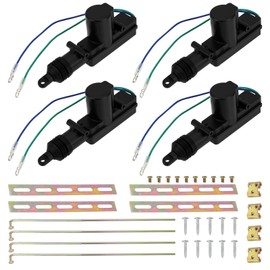 The Lord of the Tools 4 Sets Car Auto Heavy Duty Power Door Lock Actuator Suitable for 2 Wire 12V Auto Central Locking System Motor Plastic Black
