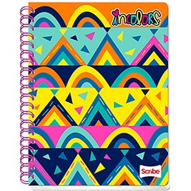 Scribe, Incolors, Cuaderno Profesional, Pasta Semi Rígida, Espiral Doble, Raya, 100 hojas, Diseños aleatorios                                         