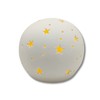 Ceramic LED Ball with Stars White 18 x 16 cm