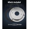 XtraGlow 4Pcs Stainless Steel Watermelon Light Bunk Adapters Round Marker