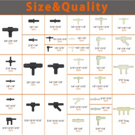 MINIMARU 49 Sizes Complete Vacuum System Cap and Tubing Connector Assortment Kit, With Double Sided Tool Organizer Box, 201 PCS