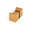 FHC DKSQ3SB Square Back-to-Back Shower Door Knob/Finger Pull - Satin