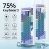 Guffercty kred 75% Percent Blue Keyboard Gasket Mount with Knob,