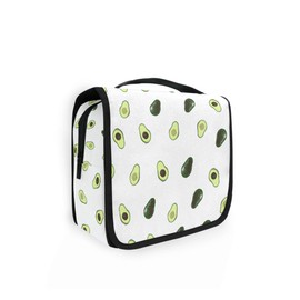 Moyyo Avocado Slice Food Toiletry Bag Travel Wash Bag Organised Toiletry Bag Hanging Toiletry Bag Gym Camping Toiletry Bag Portable Cosmetic Organiser Bag for Women Girls Kids