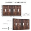 Wpshijia Light Switch Cover Rustic Brown Barn Door Retro Wood