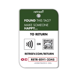 retreev™ Smart NFC & QR Code Luggage Tag: Secure Bag Retrieval, Identity Protection | Easy Setup | Supported by Airlines & Airports Worldwide - May The Force…