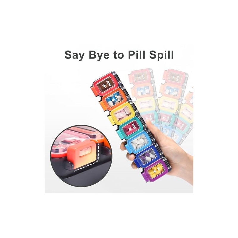 Fullicon Fullicon Moisture Proof Pill Boxes 7 Day 2 Times