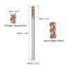 sourcing map 5pcs 3mm Dia 3mm Shank Square Nose End