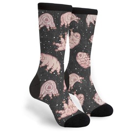 Packsjap Tardigrades in Space Men & Women Casual Cool Cute Crazy Funny Athletic Sport Colorful Fancy Novelty Graphic Crew Tube Socks