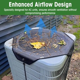 Air Conditioner Covers for Outside units, 36 x 36 Central Air conditioner Covers for Outside, Fits Most Central AC Units, Top Protection Defender Design（Mesh，36 x 36）
