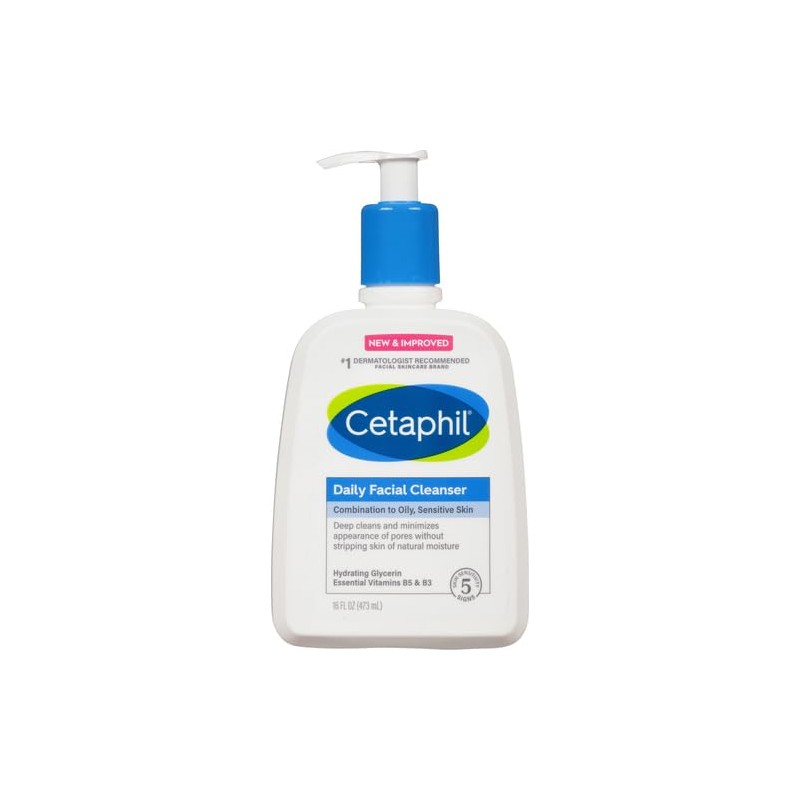 Cetaphil Daily Facial Cleanser, Normal to Oily Skin, 16 Fl