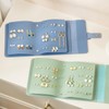 Csinos Jewelry Organizer, Portable Earring Holder Pu Leather Travel Jewelry