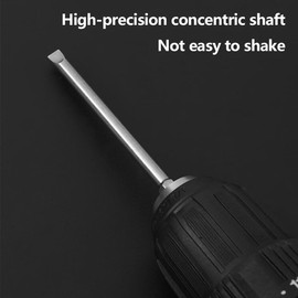 KIMISS Screwdriver Bit Set Impact Power Tool Bit Set 100mm S2 1/4" Hex Shank 3mm-6mm 4pcs Bit Set on Clip Alloy Steel Magnetic Slotted Impact Driver Bit Set