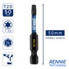 5 x Rennie Tools 50mm Long T20 TX20 Impact Screwdriver