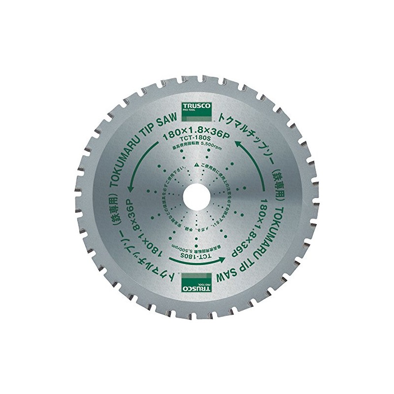 TRUSCO TCT-180S Toku Multi Tip Saw For Iron Φ180