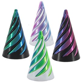 4 PCS Spiral cone Fidget Toy, Cones Fidgets Toys, Impossible Cone Fidget Toy, for Kids and Adults Stress Relaxation Random Stuff Gifts