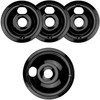 4 Pack Black Porcelain Burner Drip Pan By AMI PARTS