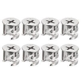 20Pcs Silver Cam Locks for Furniture, 15 x 13 mm Furniture Cam Lock Fasteners Compitable with IKEA Hardware Parts, Eccentric Wheels Repair Spare Parts Nut & Bolt Assortment Sets (15x13MM)，Fasteners