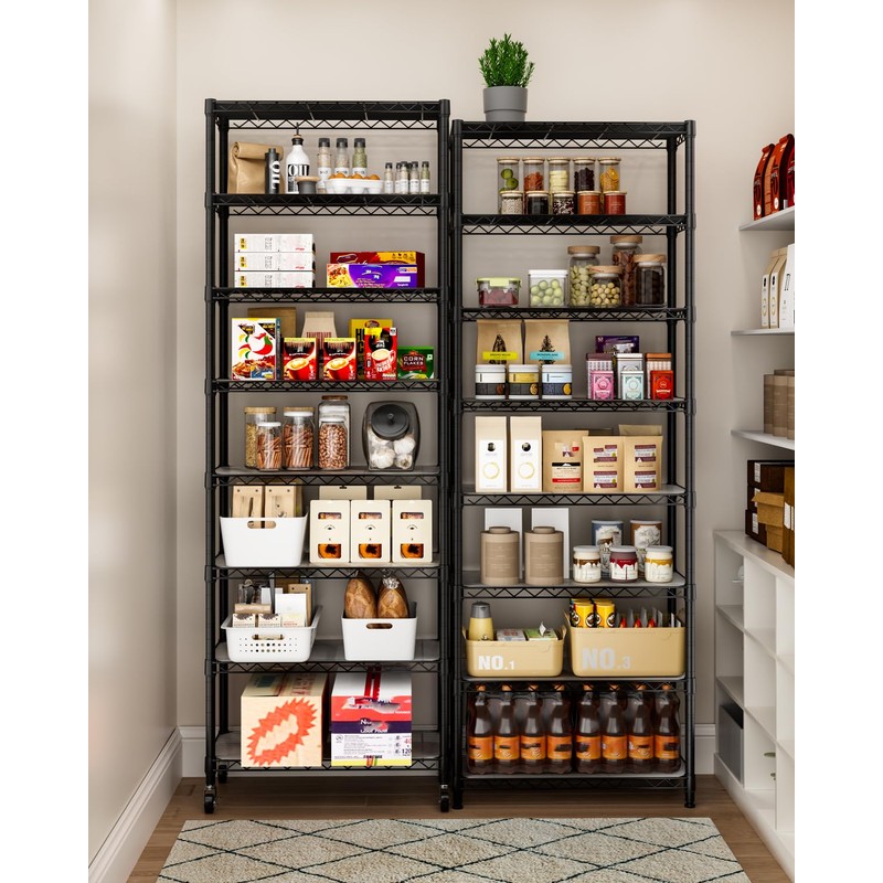Golpart 8 Tier Shelves Storage Shelf Wire Closet Bathroom Organizers