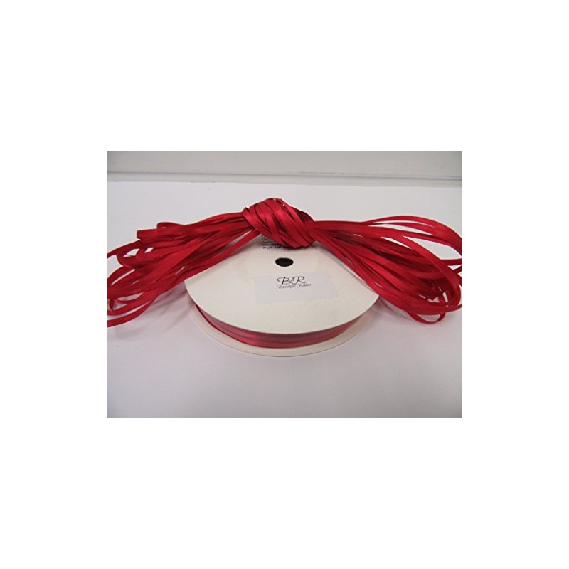 1 Bundle of 3mm x 10 metres Satin Ribbon Ruby