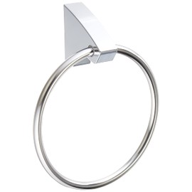 SANEI W57001 Towel Ring, Round, Stainless Steel, Diameter 5.3 inches (136 mm), Mounting Screws, Silver