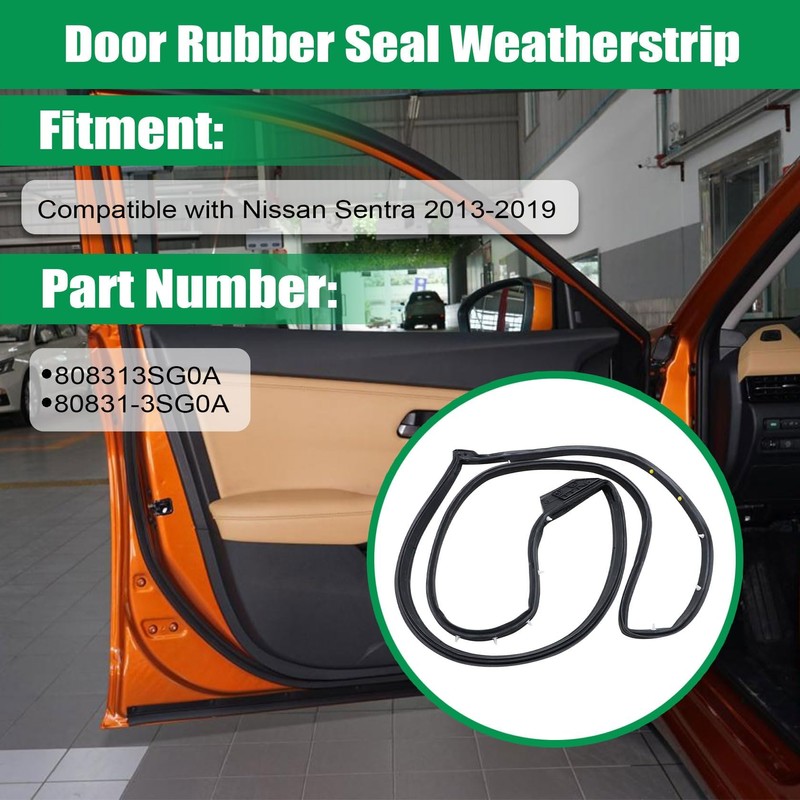 FZJDSD Door Rubber Seal Compatible with Nissan Sentra 2013-2019 Replace