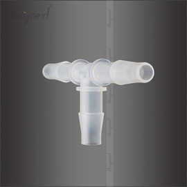 Horiznext T shape plastic (pp polypropylene) 3 way barb fitting 5/16" quick connect to air hose, oxygen tubing, water pipe