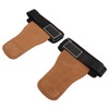 2PCS Weight Lifting Grips with Wrist Straps Cowhide SBR Full