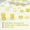 106 PCS Gold Hair Jewelry Clips The Heart Shape Themed