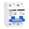 Miniature Circuit Breaker 2P Bipolar 125Amp 12V 24V 36V 48V DC MCB Short Circuit Protection Disconnect Switch Isolator for Solar Panel Battery UPS Inverter Photovoltaic PV System