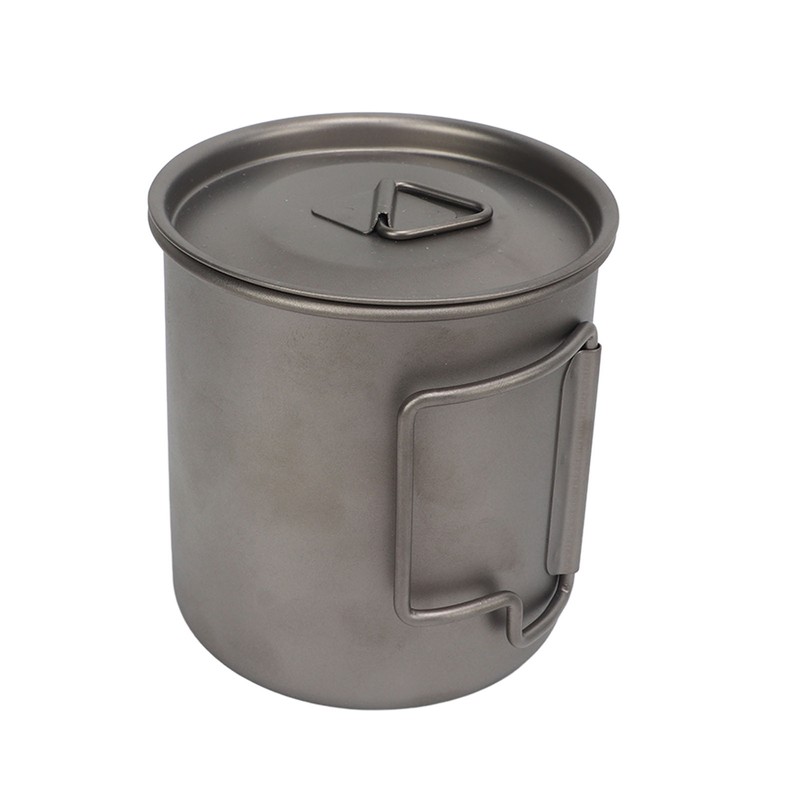 Titanium Mug 500ml Rounded Edge Design Lightweight Portable Mug with