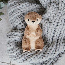 Warmies Plush Otter Microwavable Wheat Bag with French Lavender Scent, Hot or Cold Teddy for Relaxation and Warm Relief, Suitable for Adults and Children