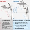 G-Promise All Metal 14 Inch Shower Head with Massage Mode