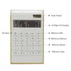 Calculadora solar Gold con función estándar, calculadora de computadora LCD,