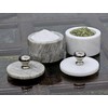 KLEO Marble Salt and Spice Holder with Lid, Small Container