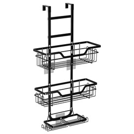 SunshineFace Over The Door Shower Caddy Rustproof, 3 Tier Hanging Shower Organizer with Hooks No Drilling Removable Shower Shelves Over Door Shower Caddy for Bathroom